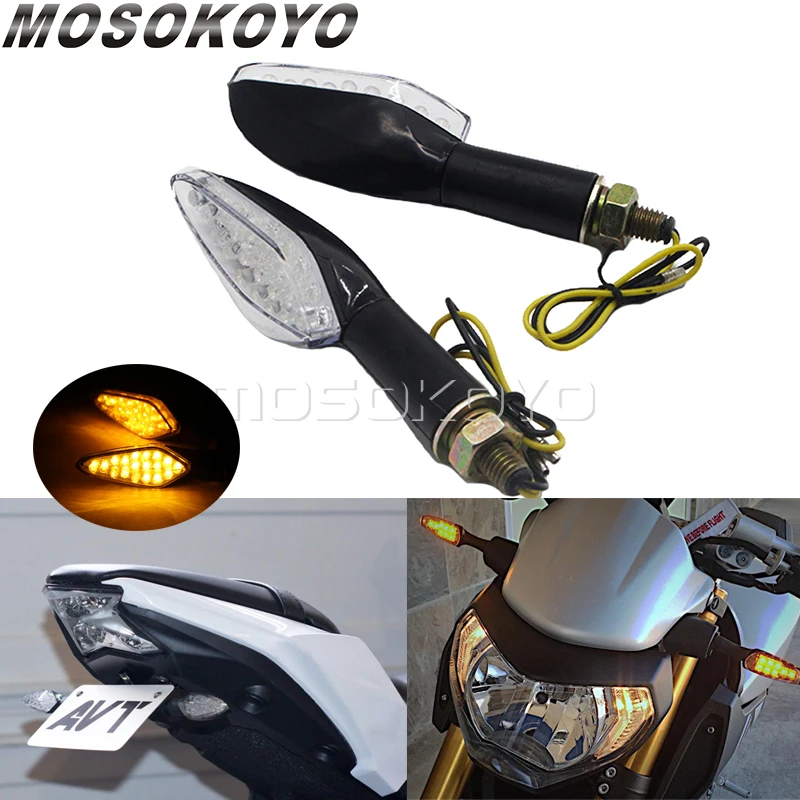 

Универсальный светодиодный указатель поворота для мотоцикла, поворотный индикатор, лампа для мотоцикла, аксессуары для Kawasaki, 12 В, 10 мм болт