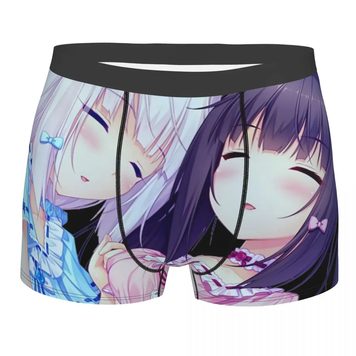 

Трусы-боксеры Nekopara Chocola мужские, дышащие трусы с 3D принтом, красивое нижнее белье для игры для девушек, трусы