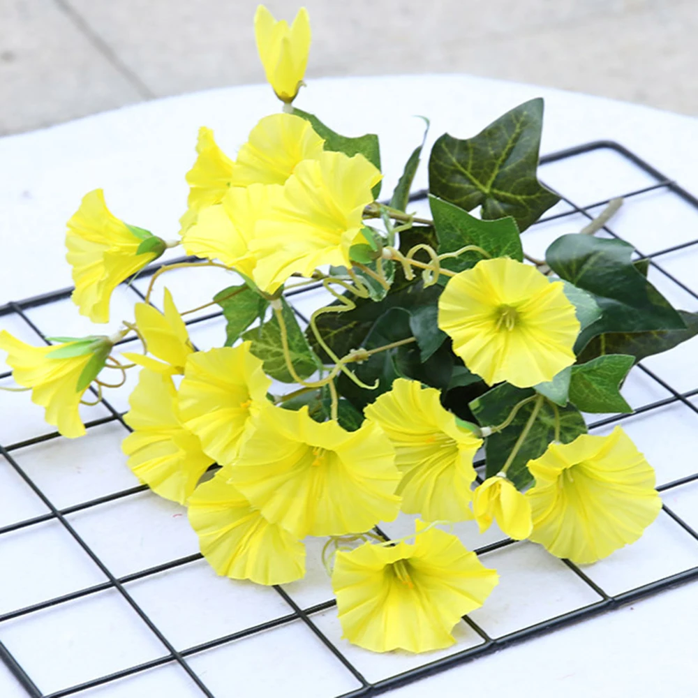 

1x Artificial Morning Glory Vine Fake Morning Glory Simulation Petunia Wedding Party Home Decor Artificial Flowers Wall Hanging