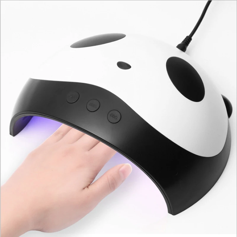 

LULAA Cute Panda 12 UV LEDs Nail Polish Gel Dryer Lamp Professional Nail Phototherapy Machine Manicure Tool Salon Equipment