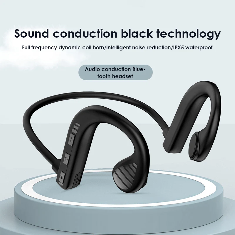 

Bone Conduction Tws Earbuds Air Conduction Volume Control Sport Earphones Lightweight Ipx5 Waterproof Wireless Headphone 180mah