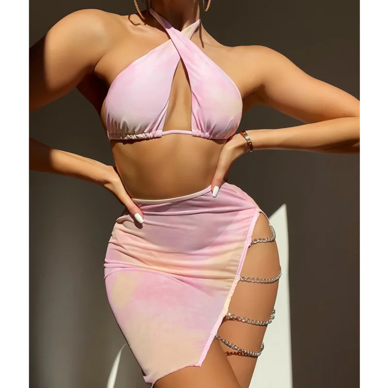 

Sexy 3Pcs Bikinis 2023 Women's Swimwear Push Up Female Swimsuit Swimming Bathing Suits Brazilian Bikini Set Beachwear Bather