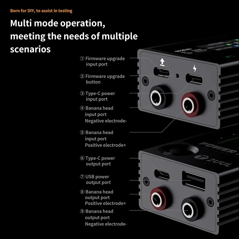 2UUL PW11 Power X Высокоотражающий экран Измеритель ампер-напряжения способный для