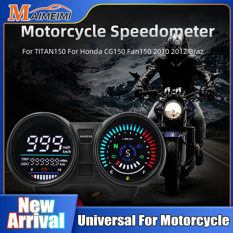 

Digital Dashboard Motorcycle Speedometer RPM Speed Meter Fuel Gauge motorcycle instrument For Brazil TITAN 150 CG150 Fan150