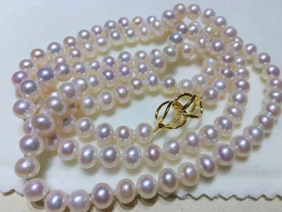 Classic 9-10mm South Sea Round White Pearl Necklace 38inch