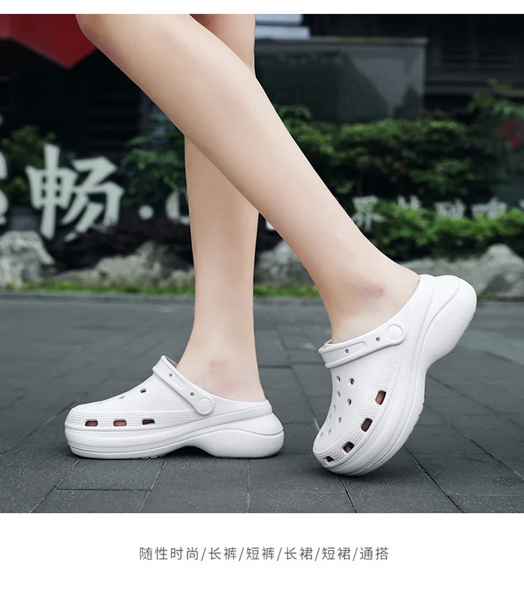 Summer Women Clogs Platform Garden Shoe Sandals Height Increasing Slippers Slip On For Girl Beach Shoes Fashion Lady Slides