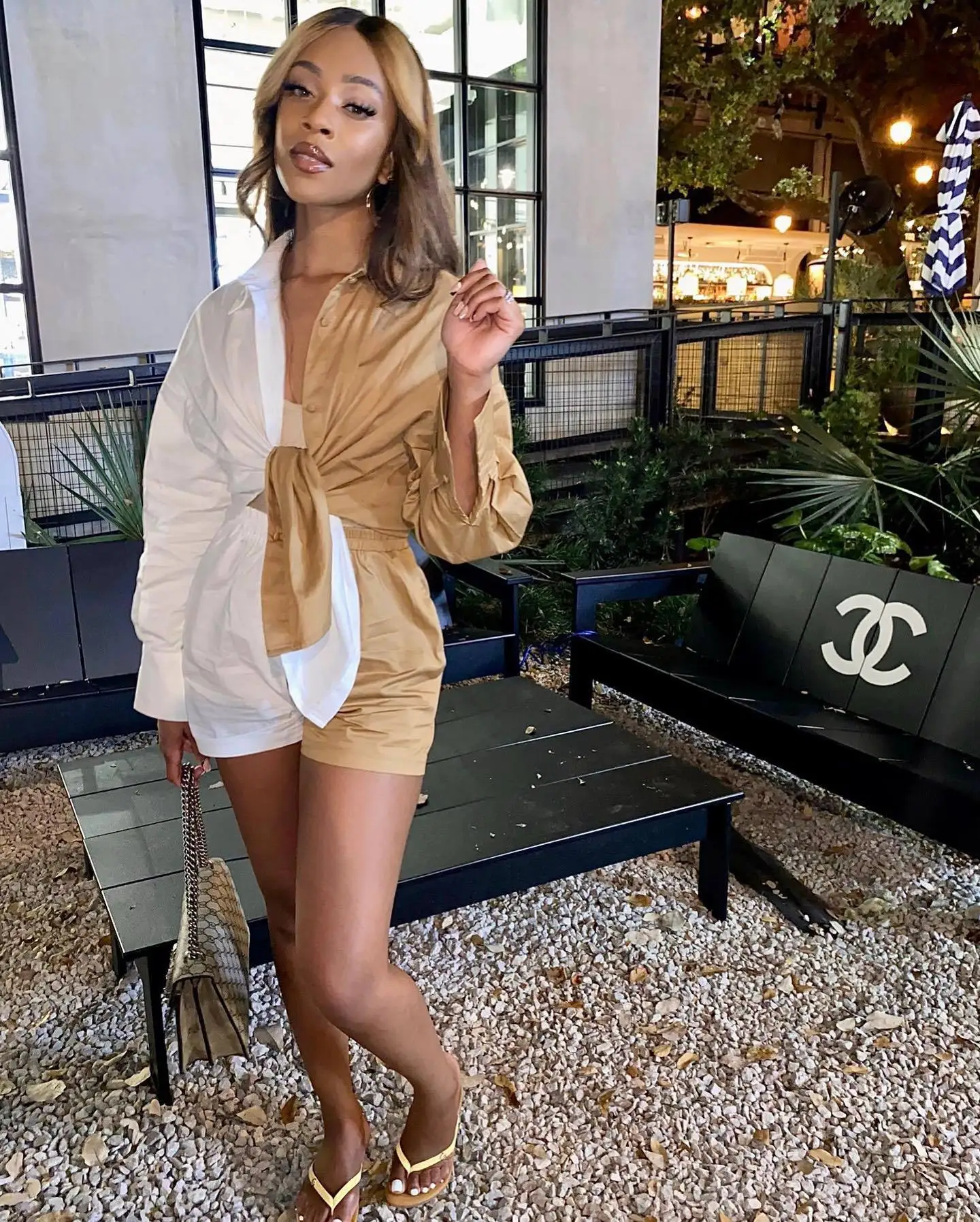 

2022 Casual Women High Streetwear Shirt Set Color Patchwork Matching Set Streetwear Summer Clothes For Women Outfit