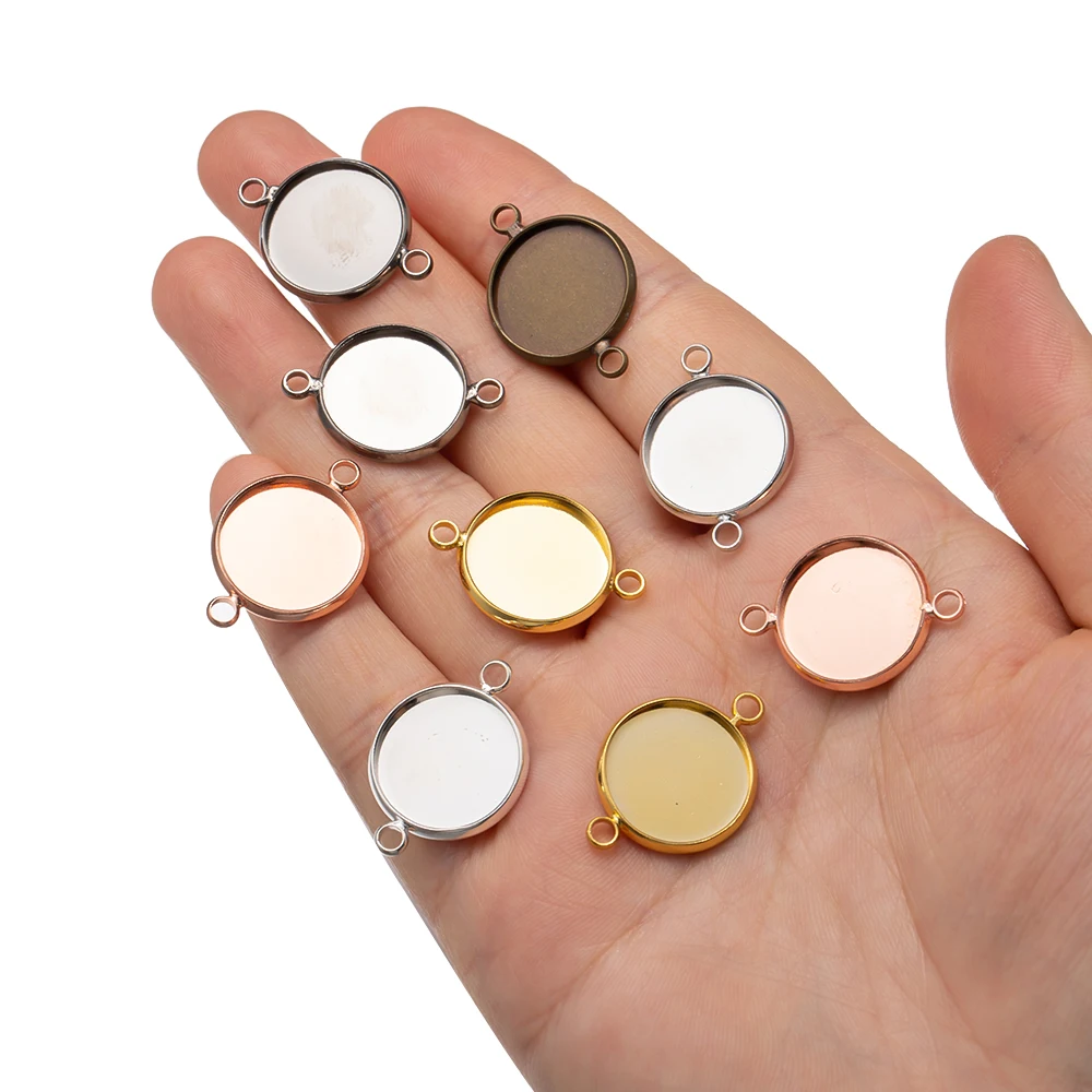 Круглые базовые закрепки кабошона 10 шт. 10/12/14/16/18/20/25 мм пустые для браслетов