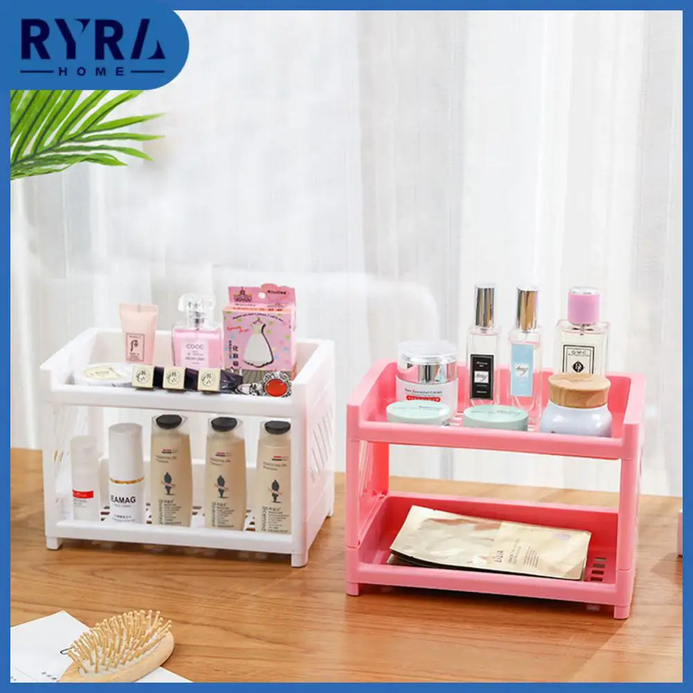 

Bathroom Washing Station Double Storage Shelf Thickened Rack Plastic Small Kitchen Kitchen Holder Wholesale Countertop Shelf