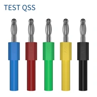 qss 5pcs 2mm banana jack female to 4mm banana male safety probe adapter converter electrical tools q 20012