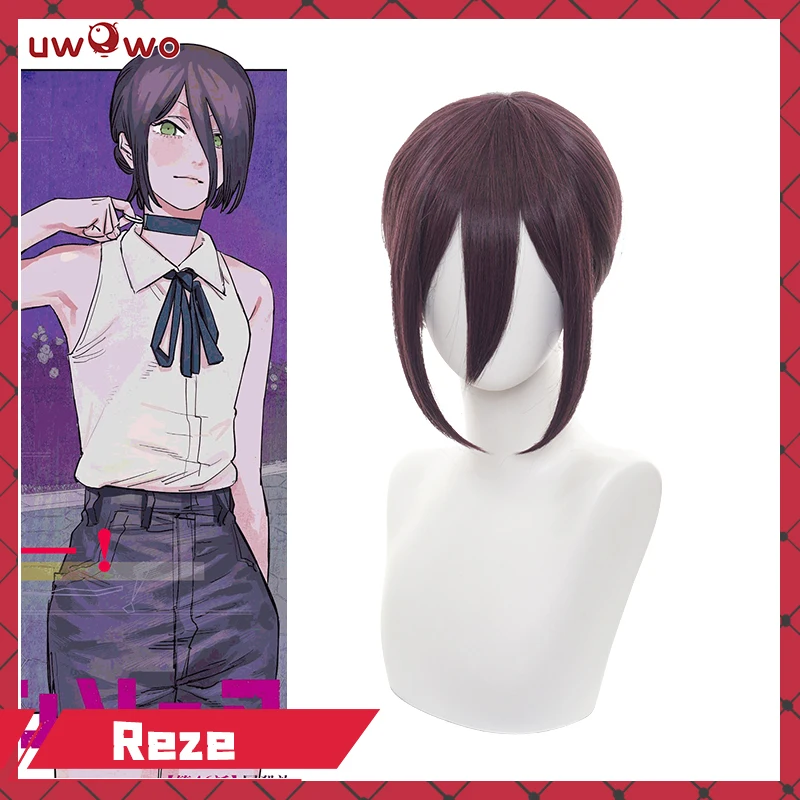 

Парик для косплея человека Reze UWOWO с Бензопилой, парик для косплея Reze из аниме, парик для косплея Makima Reze, парик для ролевых игр на Хэллоуин