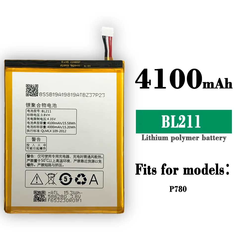 

For Lenovo P780 Battery BL211 4100MAh Replacement Battery For Lenovo P780 Smartphones