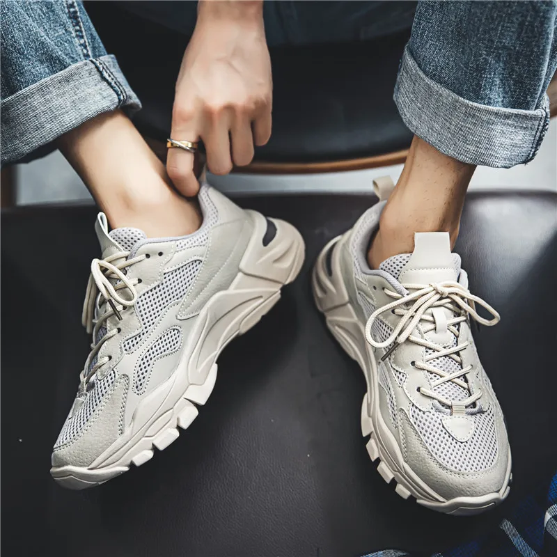 

Spring Autumn Mens Running Shoes Light Casual Sneakers Non-slip Men Sports Shoes Breathable Mesh Walking Shoes Zapatillas Hombre