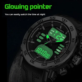 FOXBOX Men Watch Waterproof Wristwatch Alarm Watches Mens Sport Dual Display Clock Digital Watch for Men Relogio Masculino+Box Other Image