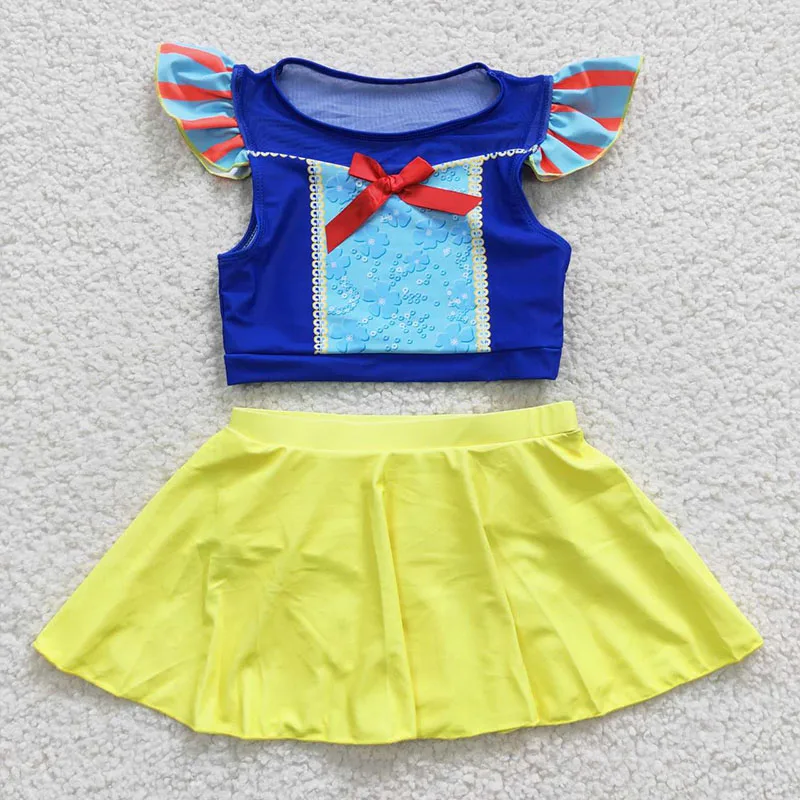 

Boutique teen bikini swimwear girls princess print summer kids clothing baby girl kids bathing suit