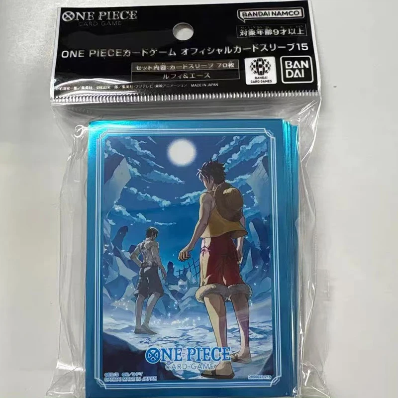Фото Новые официальные протекторы для карт Bandai One Piece TCG 2026 года, 70 шт., с Луффи и Эйсом, адмиралами Ямато и Импел Даун, для аниме-карт, подарок-игрушка №4