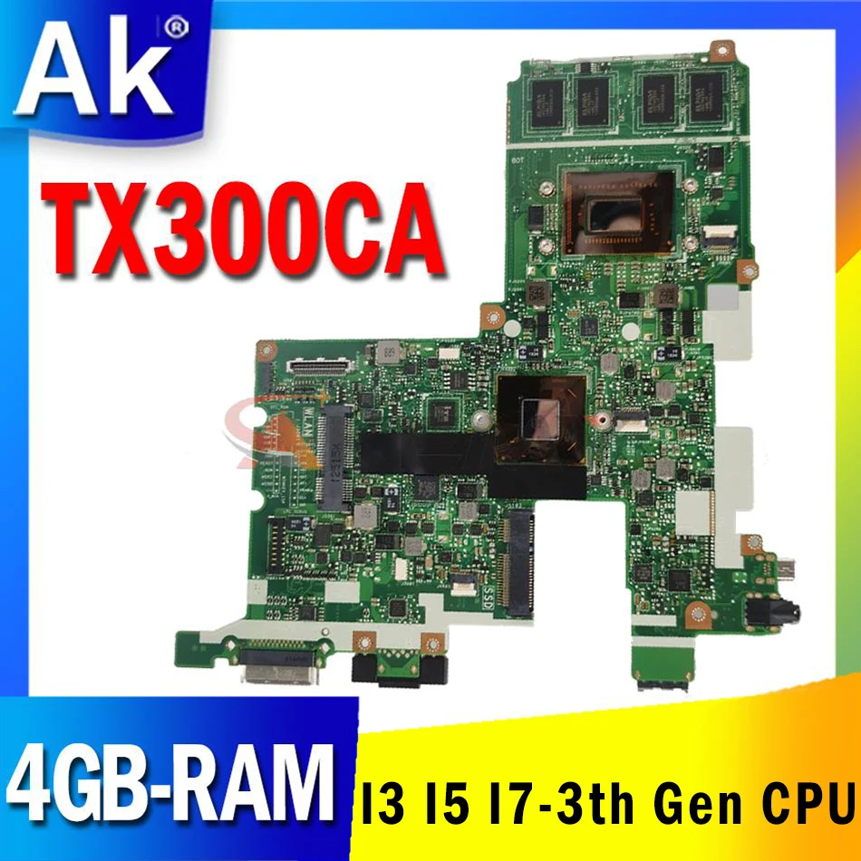 

TX300CA Материнская плата ASUS TX300C TX300 материнская плата для ноутбука i3-3217U i7-3517U CPU 4GB-RAM