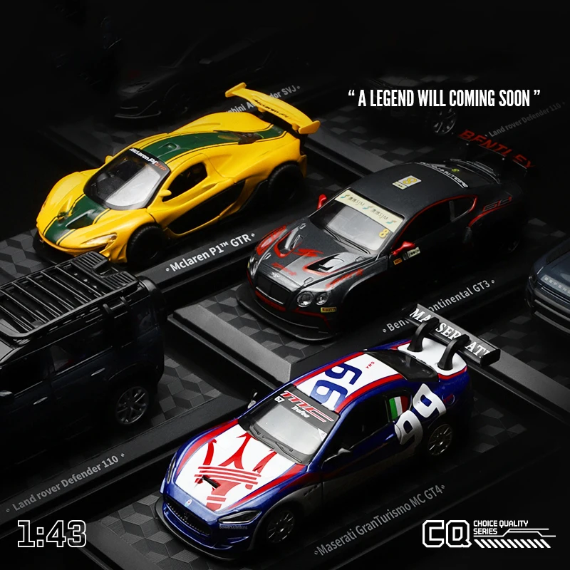 

CCA 1:43 Lamborghini Maserati McLaren P1 Land Rover Guard BMW Benz Car Model With Helmet Acrylic Box Alloy Car Toy