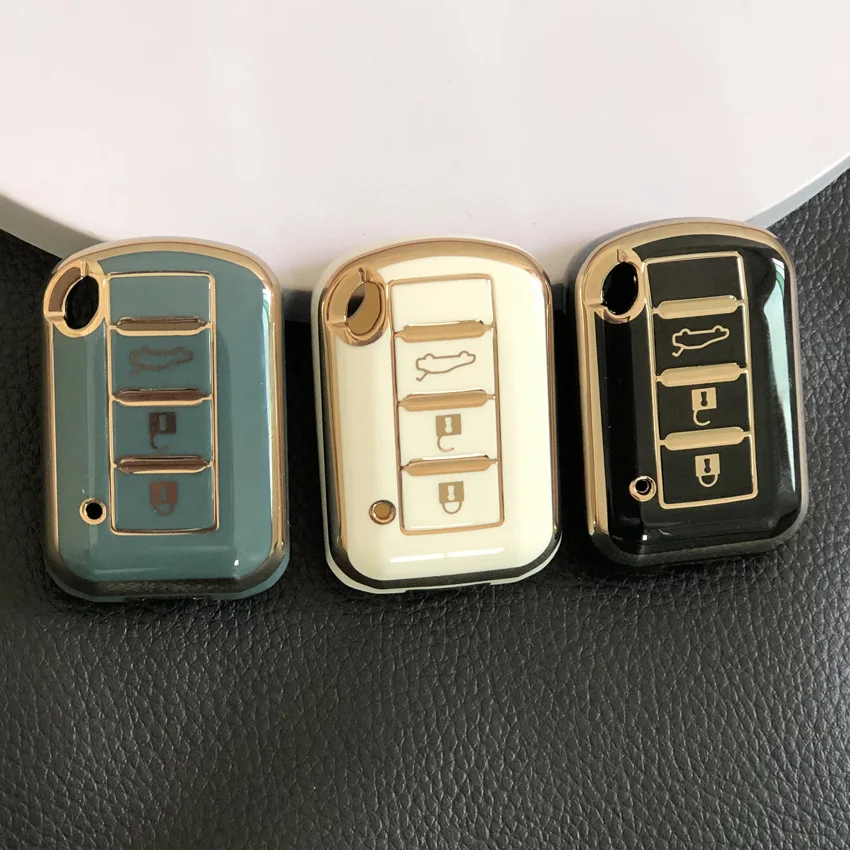 

Мягкий чехол для автомобильного ключа из ТПУ, Ранняя защита для Mitsubishi ASX Outlander Lancer EX Galant Pajero 2016 2017, сумка-держатель с 3 кнопками