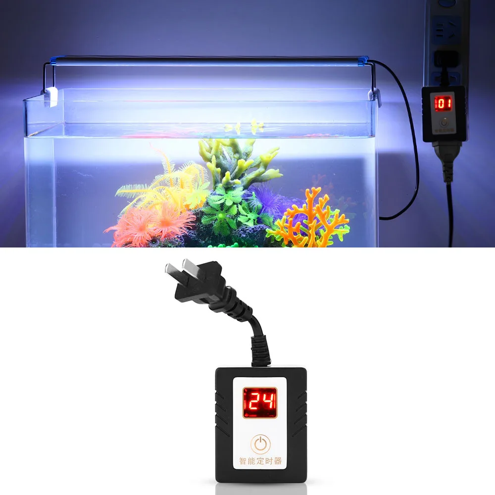 

Intelligent cycle plug timer aquatic lamp aquarium lamp oxygen pump sterilization lamp timing switch automatic cycle