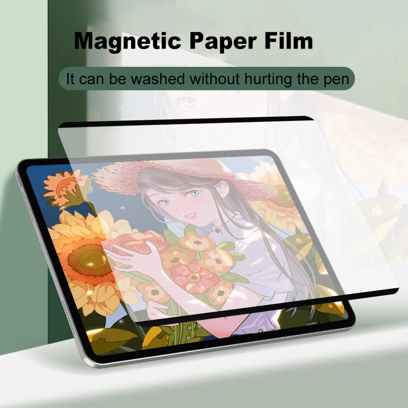 Protector de pantalla magnético PaperLike para ipad Air 4 Pro 11 2021 Mini 6 10,2 7th 8th 9th generación, película de papel magnético para ipad