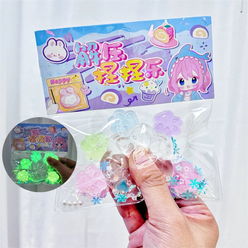 5 + 1 светящаяся декомпрессионная игрушка в виде кошачьей лапы снятие стресса