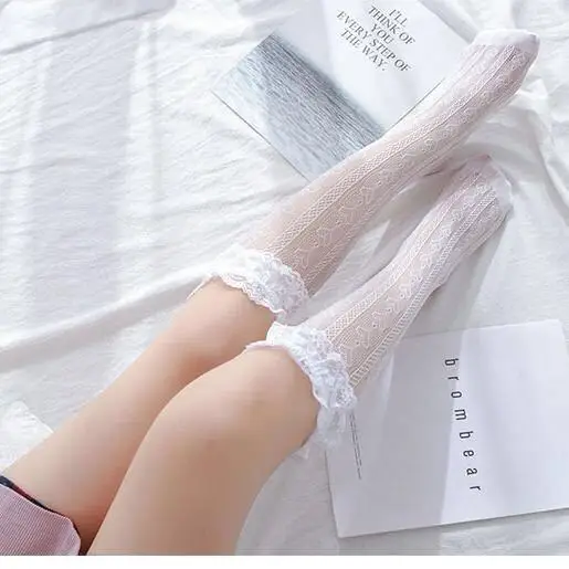 

Spot White Lace Stockings Lace Calf Socks Stockings Black Lolita Socks Women's Socks Jk Stockings