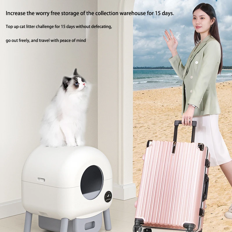 Самоочищающаяся кошачья коробка mofespop автоматическая умная с управлением через