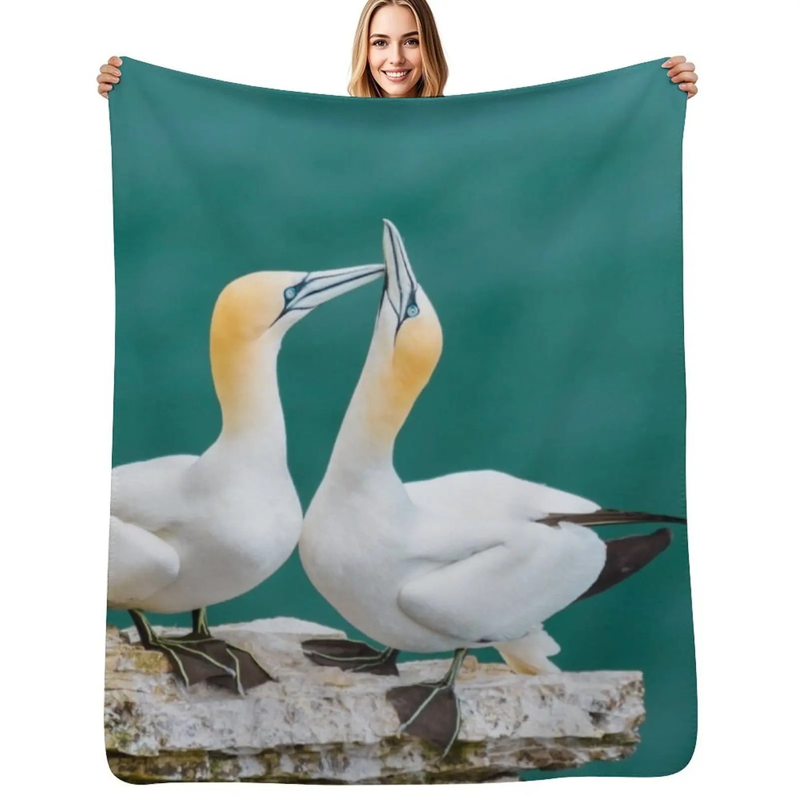 Фото Плед Bonding Gannets, ультрамягкое флисовое одеяло из фланели для всех сезонов