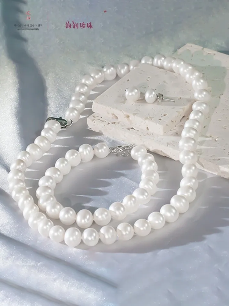 Hairun Pearl Treasure Series рядом с круглым сильным светом натуральный водный жемчуг полный