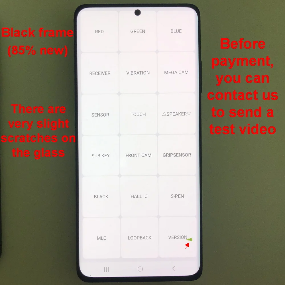 С дефектами Super AMOLED для Samsung Galaxy S21 Ultra 5G ЖК-дисплей цифровой сенсорный экран G998F G998B