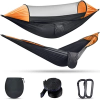 outdoor camping double hammocks adult with removable mosquito net protable survival travel double person outdoor furniture