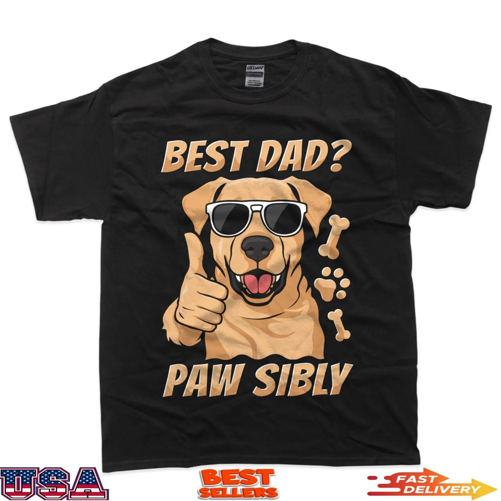 Breed Best Dad Pawsibly Dog Funny Father Day T-Shirt