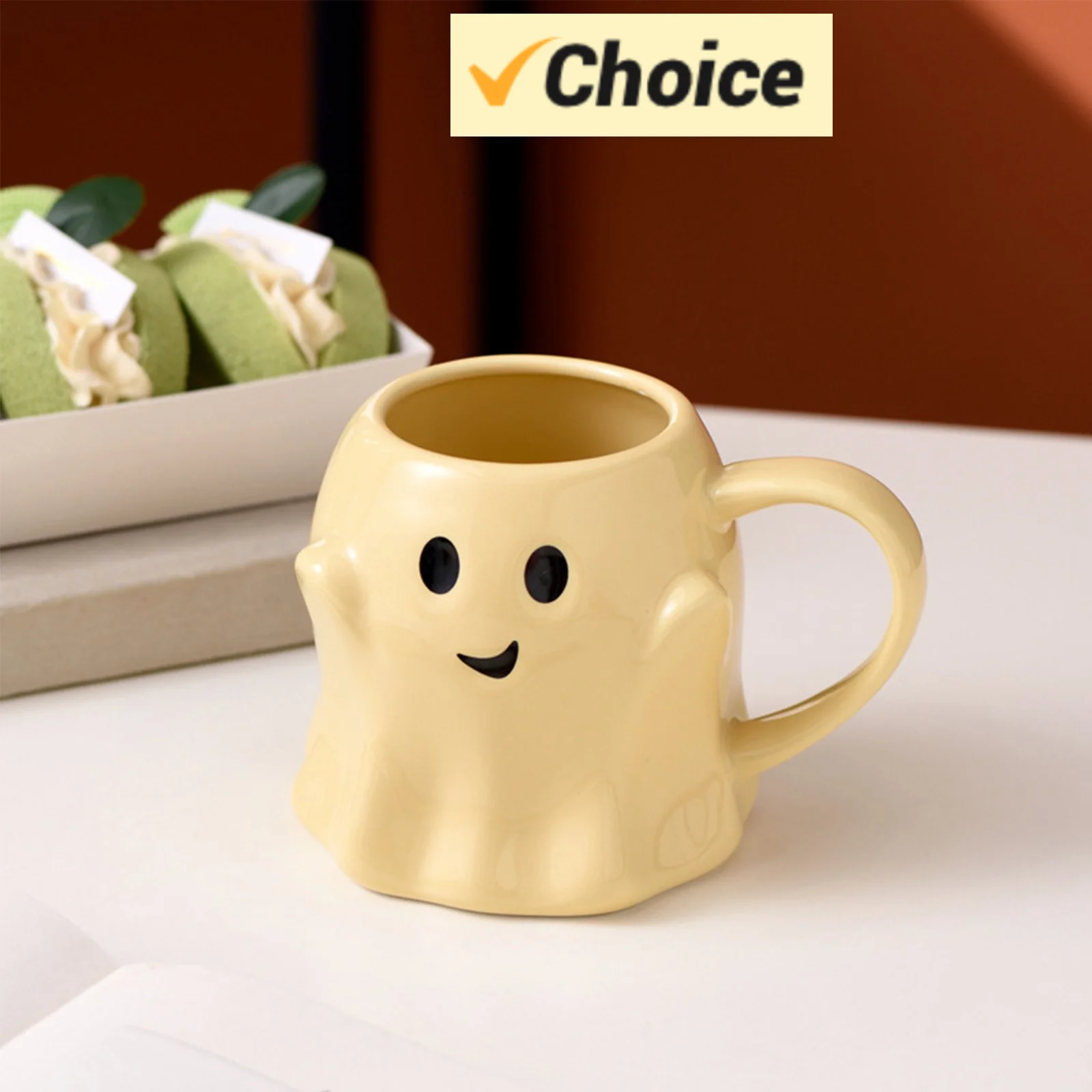 Huasean Ghost-Coffee Mu G Керамическая Кружка Хэллоуин Милый Мультяшный Призрак В Форме