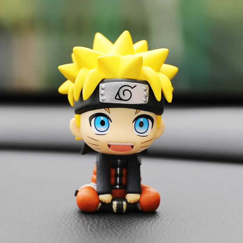 8cm Figure For Children Action Anime Sitting Kakashi Cute Doll Car Livingroom Accessories Animation Peripheral Gift images - 6