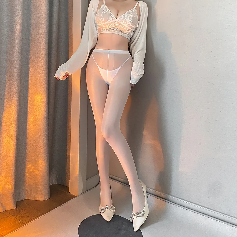 

Oiled Socks Sexy Pantyhose Transparent Oiled Sexy Underwear Naked Ammonia Core Silk One-piece Closed Crotch Pantyhose Women