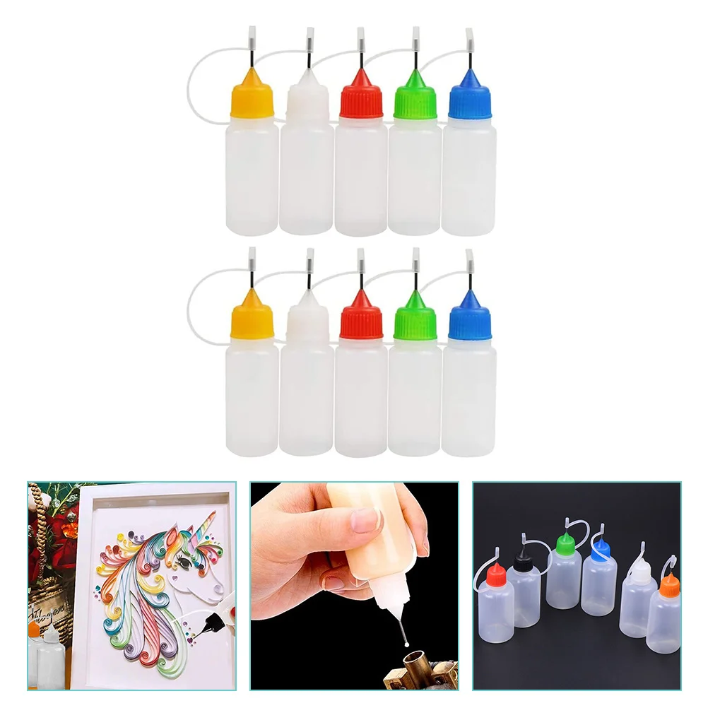 

Bottle Glue Needle Tip Bottles Applicator Squeeze Precision Dropper Dispenser Diy Liquid Translucent Painting Quillingwith