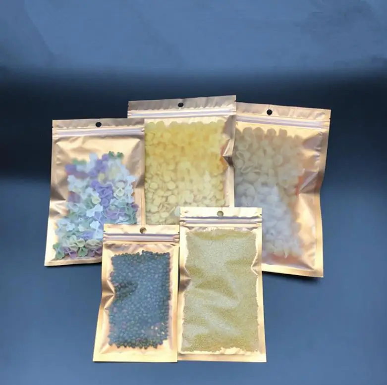 1000 шт. 10 размеров внутренняя золотая майларовая сумка с передней частью матовые