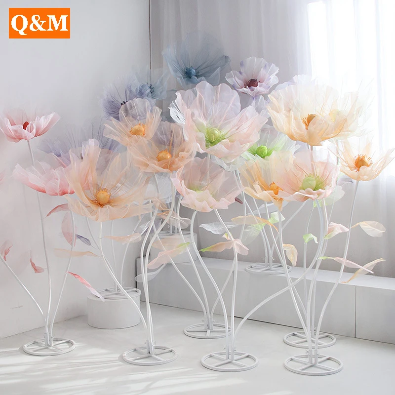 3 шт. 170 см свадебные реквизиты шелковые цветы для улицы свадьба дорога свинцовый