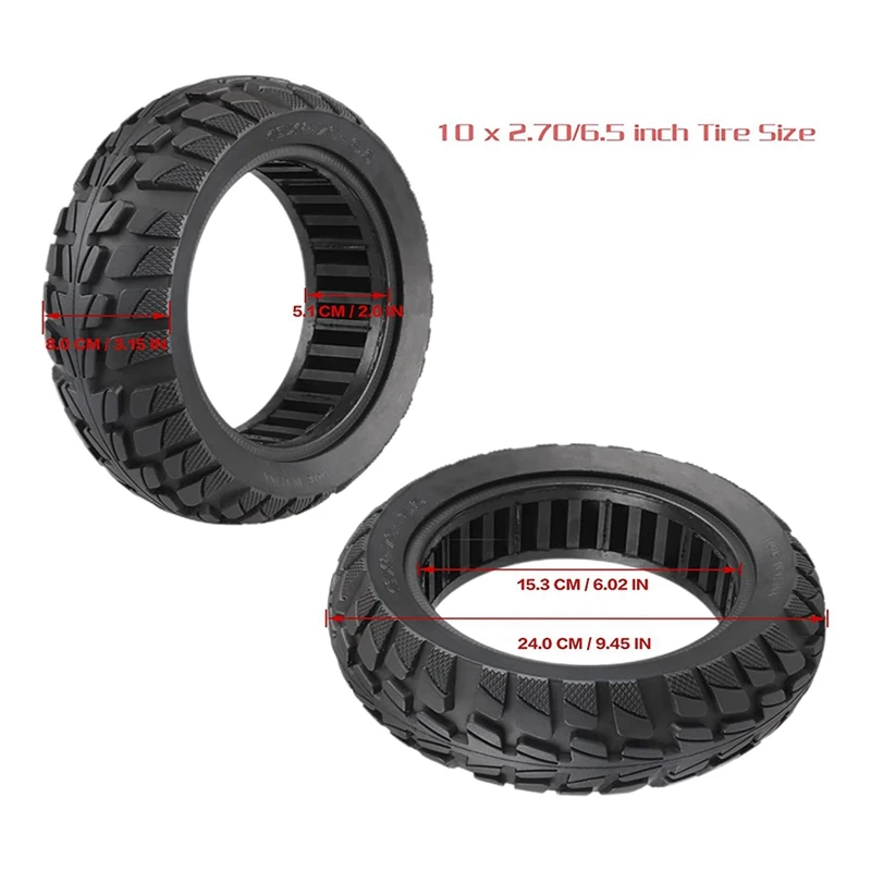 2X сплошная шина 10 дюймов 10x2 70-6 5 для скутера бескамерная проколостойкая