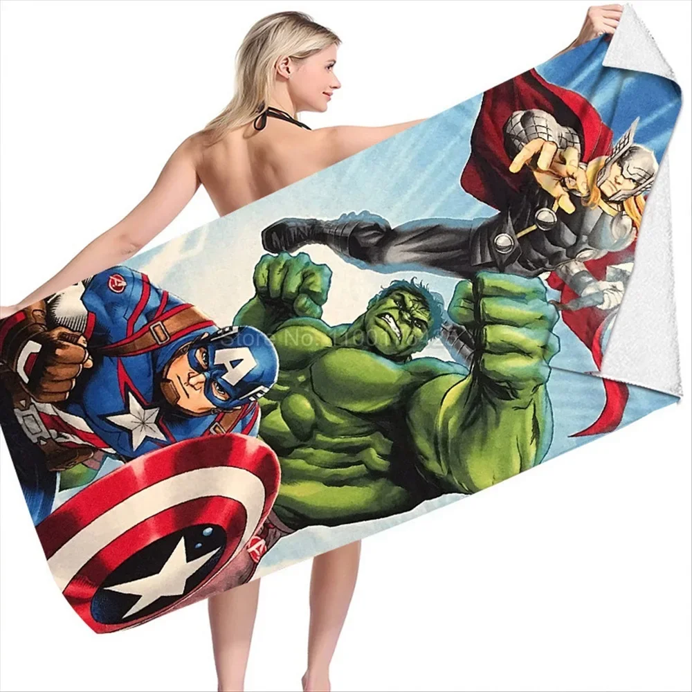 Капитан Америка Халк Тор банные пляжные полотенца одеяло для мальчиков и девочек