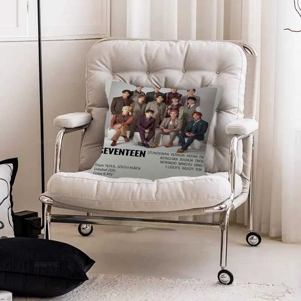 S-Seventeen K-Kpop Cushion Cover Pillowcase Upholstery Sofa Throw Pillow Home Decor Pillowcas