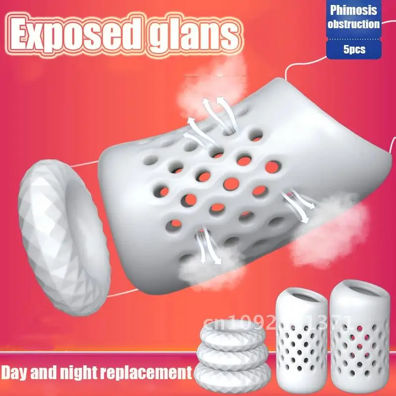 5 шт./компл. кольцо для пениса мужское задержки эякуляции прочное силиконовое