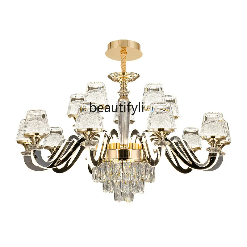 

LBX Light Luxury Lamp in the Living Room Chandelier Crystal Lamps Whole House Modern Minimalist and Magnificent Household