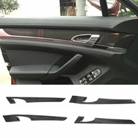 4pcs real dry carbon fiber car inner door panel strip trim cover for porsche panamera 970 2010 2016