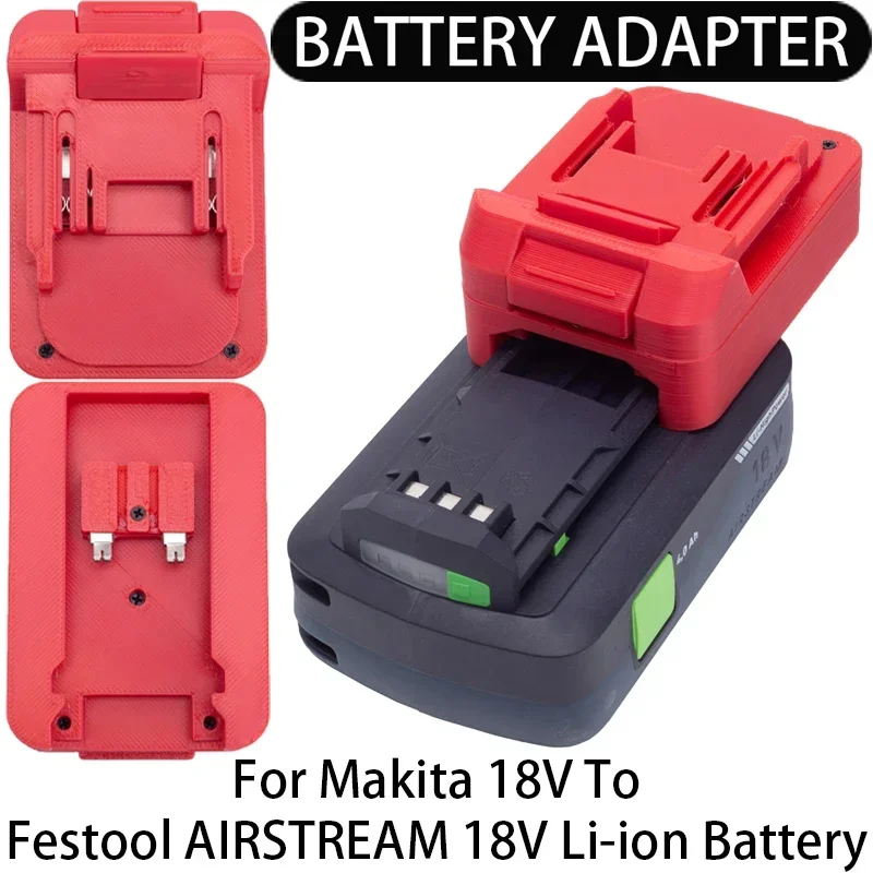 Адаптер/преобразователь аккумулятора для литий-ионных инструментов Makita 18 В для Festool AIRSTREAM 18 В, адаптер литий-ионного аккумулятора, аксессуары для электроинструментов
