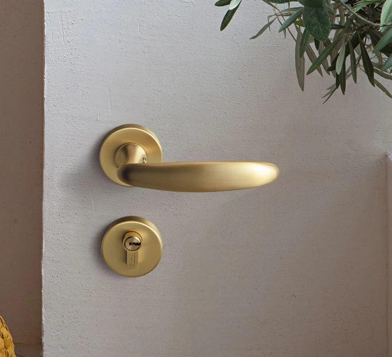 Набор латунных бесшумных рычагов дверного замка Soild ручка для межкомнатной двери