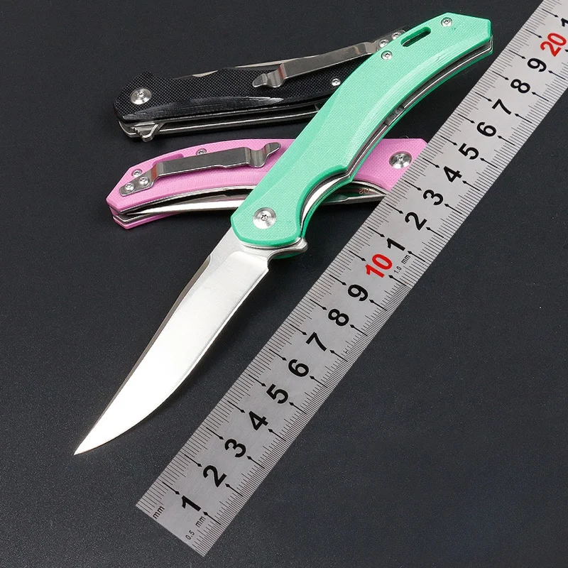 Фото Карманный складной нож Free Wolf FW11 D2 с ручкой G10, шариковый нож для кемпинга, охоты, выживания, спасения, уличный кухонный нож EDC №2