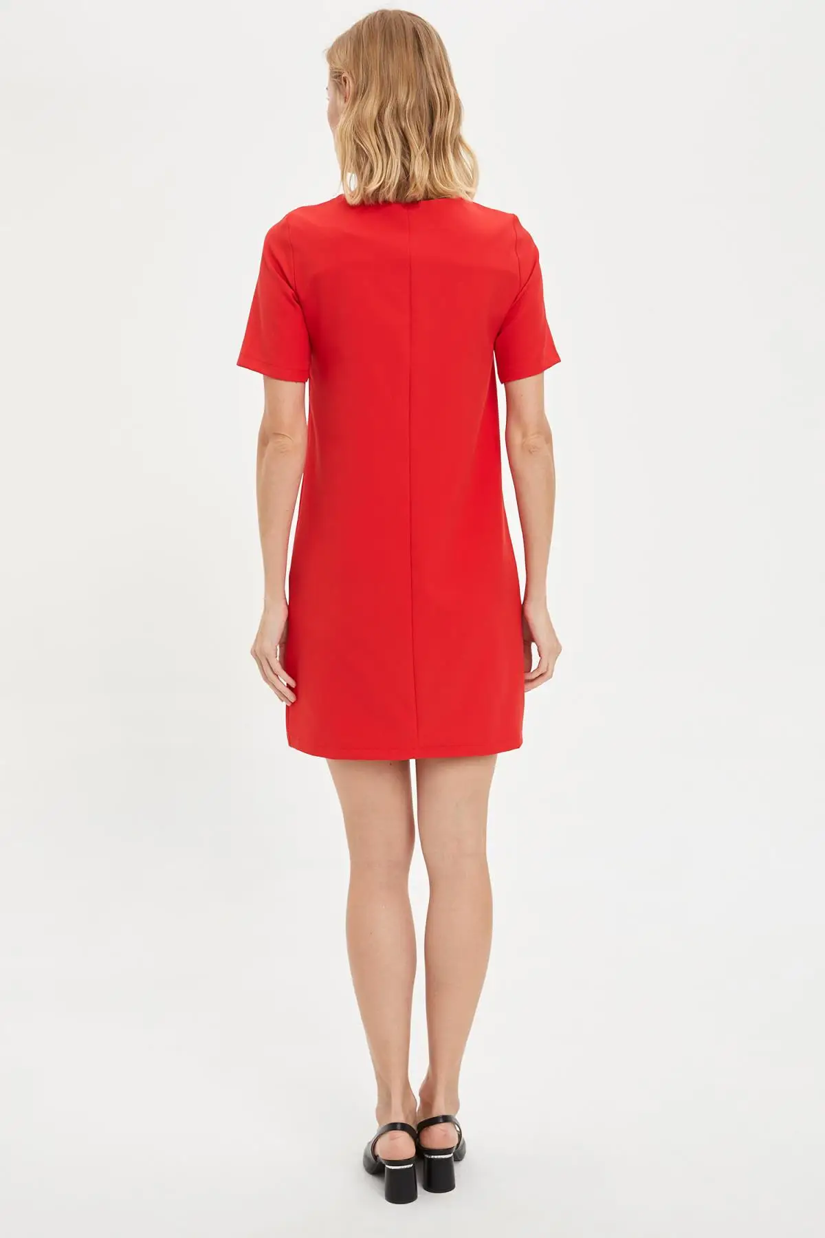 DeFacto весна женские платья для женщин Базовая футболка с коротким рукавом