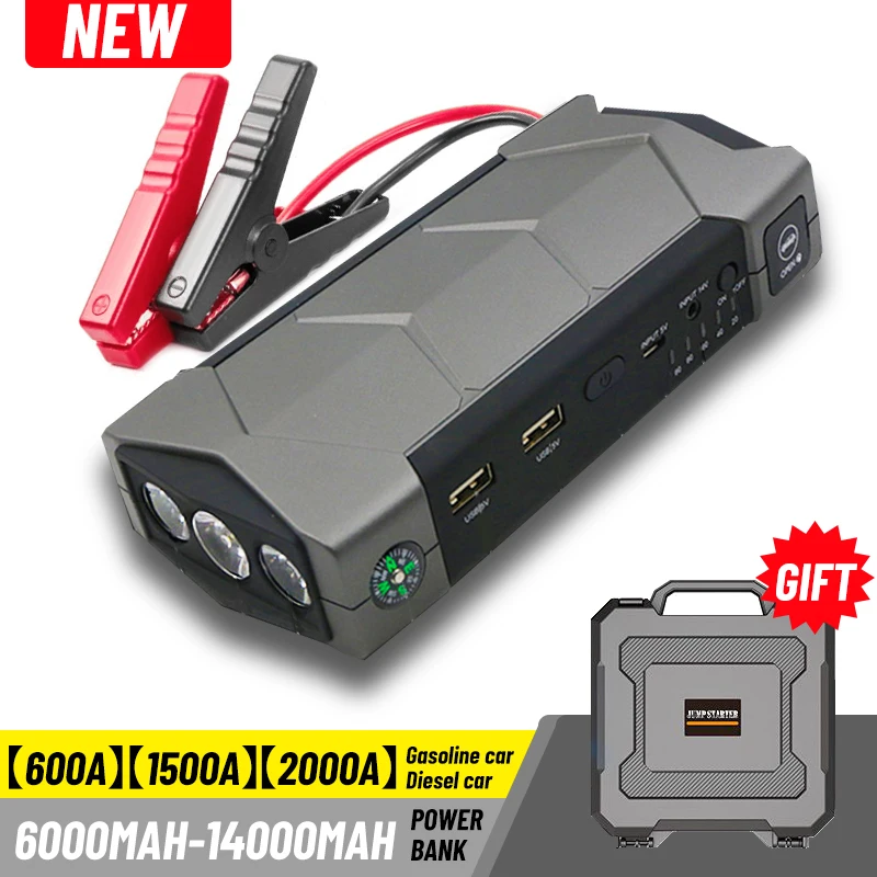 

Car Jump Starter 2000A Power Bank 12V Car Starting Device Petrol Diesel Car Starter Buster Portable Car Battery Booster Charger